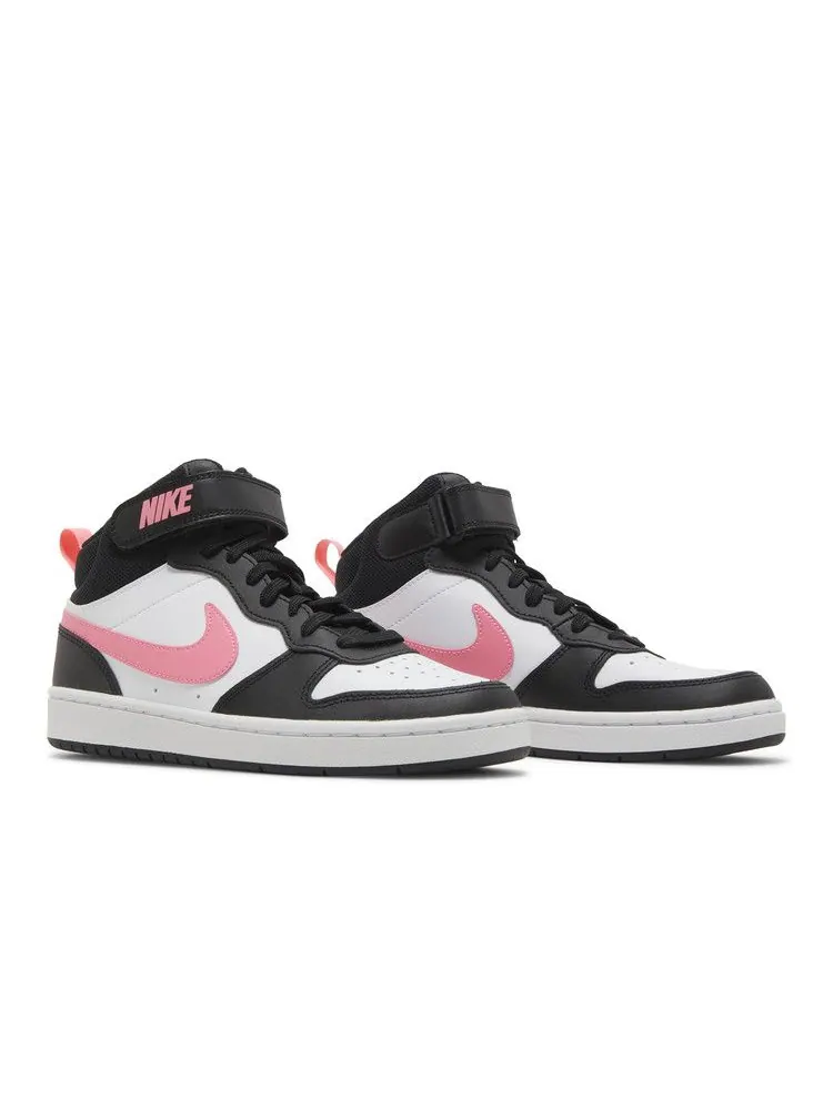Кроссовки Nike Court Borough Mid 2 GS 'White Sunset Pulse' — изображение 9 из 9, черный//белый