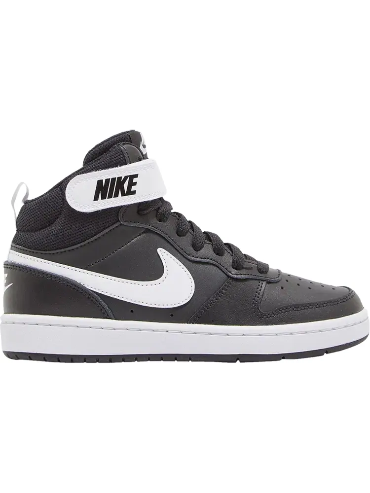 Кроссовки Nike Court Borough Mid 2 GS 'Black White' — изображение 1 из 1, черный