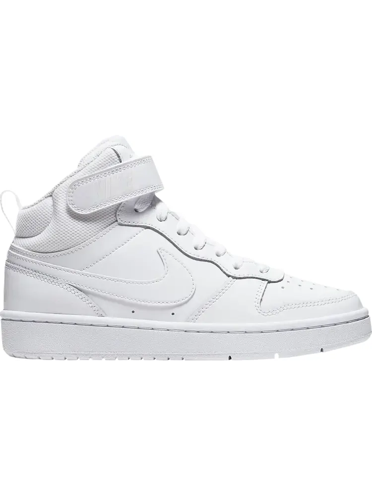 Кроссовки Nike Court Borough Mid 2 GS 'Triple White' — изображение 1 из 1, белый