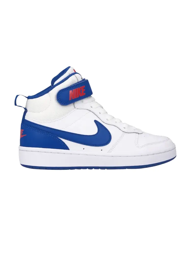 Кроссовки Nike Court Borough Mid 2 GS 'White Game Royal' — изображение 1 из 1, белый
