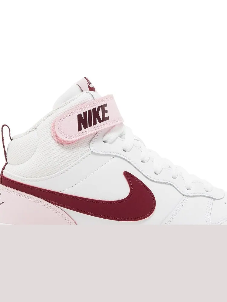 Кроссовки Nike Court Borough Mid 2 GS 'Pink Foam' — изображение 2 из 8, белый