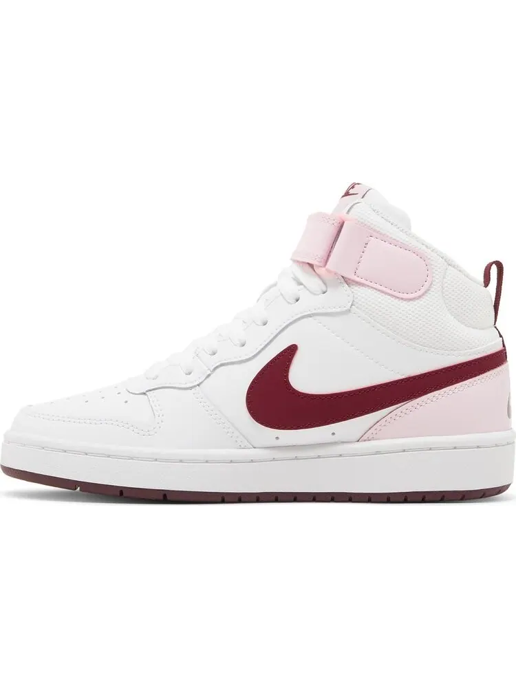 Кроссовки Nike Court Borough Mid 2 GS 'Pink Foam' — изображение 3 из 8, белый