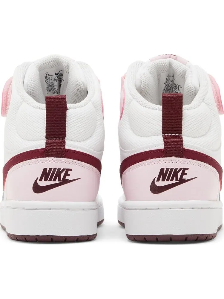 Кроссовки Nike Court Borough Mid 2 GS 'Pink Foam' — изображение 6 из 8, белый