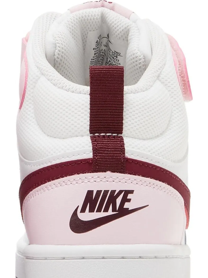 Кроссовки Nike Court Borough Mid 2 GS 'Pink Foam' — изображение 7 из 8, белый