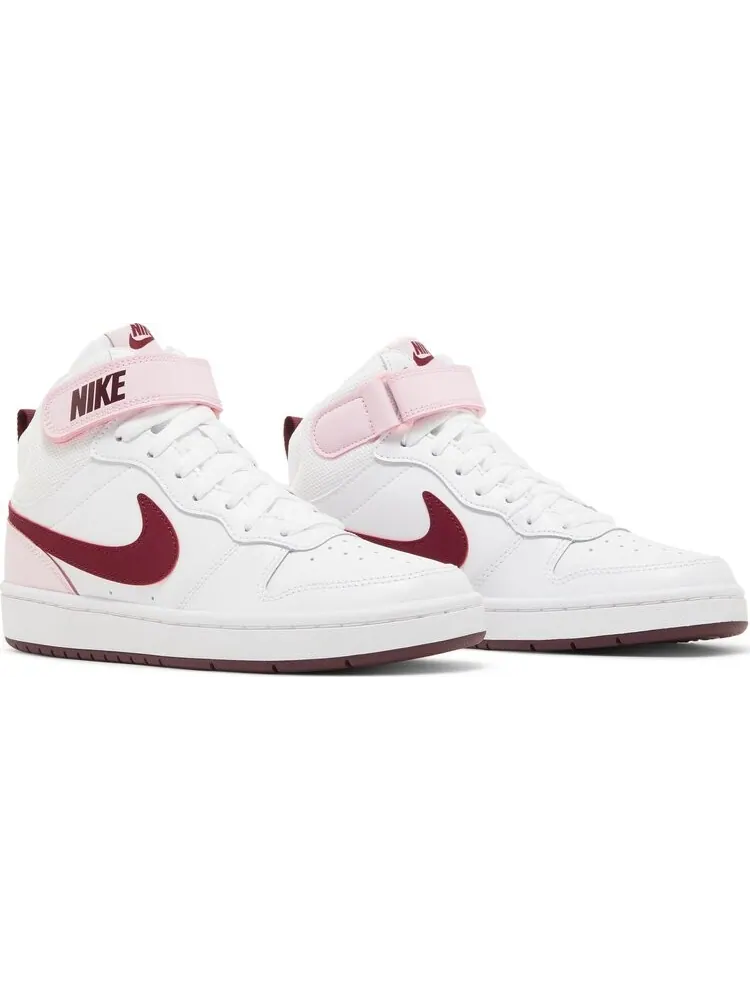 Кроссовки Nike Court Borough Mid 2 GS 'Pink Foam' — изображение 8 из 8, белый