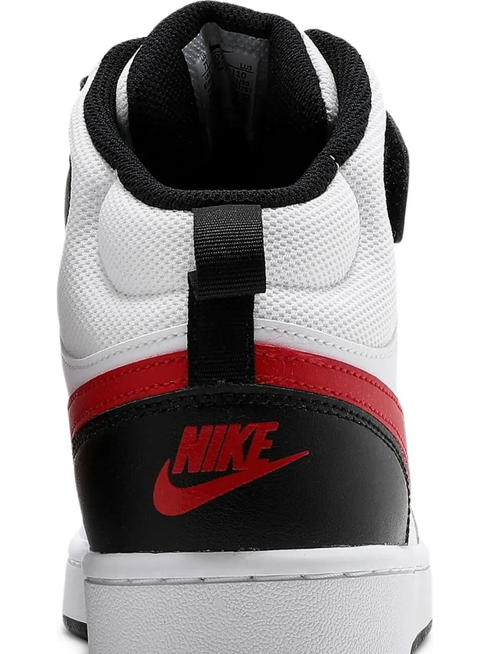 Кроссовки Nike Court Borough Mid 2 GS 'White University Red' — изображение 7 из 8, белый