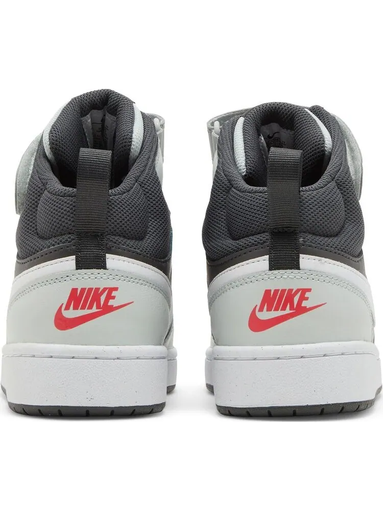 Кроссовки Nike Court Borough Mid 2 GS 'Medium Ash Light Silver' — изображение 6 из 8, серый