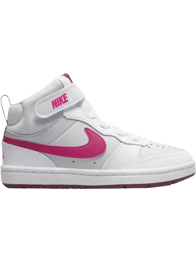 Кроссовки Nike Court Borough Mid 2 PS 'Pure Platinum Pink Prime' — изображение 1 из 1, белый