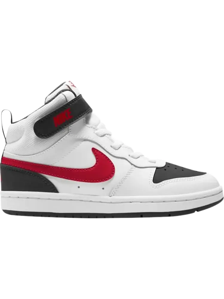 Кроссовки Nike Court Borough Mid 2 PSV 'White Black University Red' — изображение 1 из 1, белый