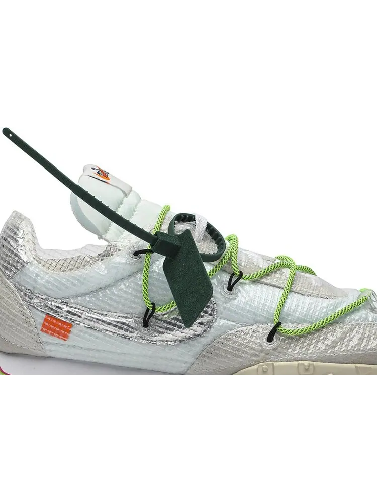 Кроссовки Nike Off-White x Wmns Waffle Racer 'Electric Green' — изображение 2 из 8, белый