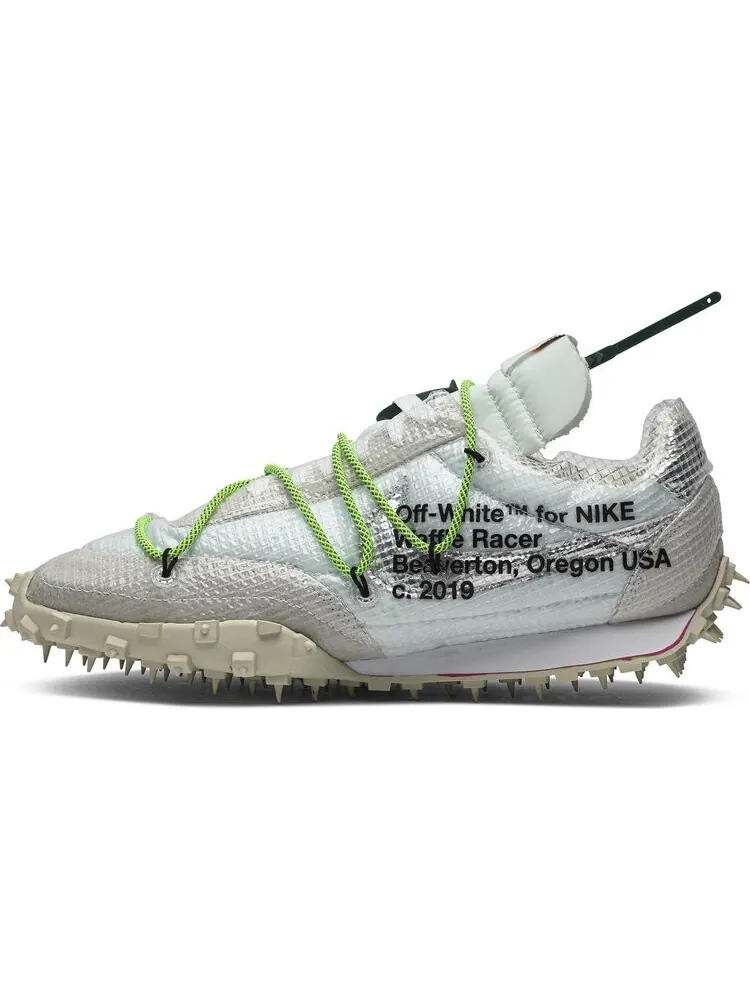 Кроссовки Nike Off-White x Wmns Waffle Racer 'Electric Green' — изображение 3 из 8, белый