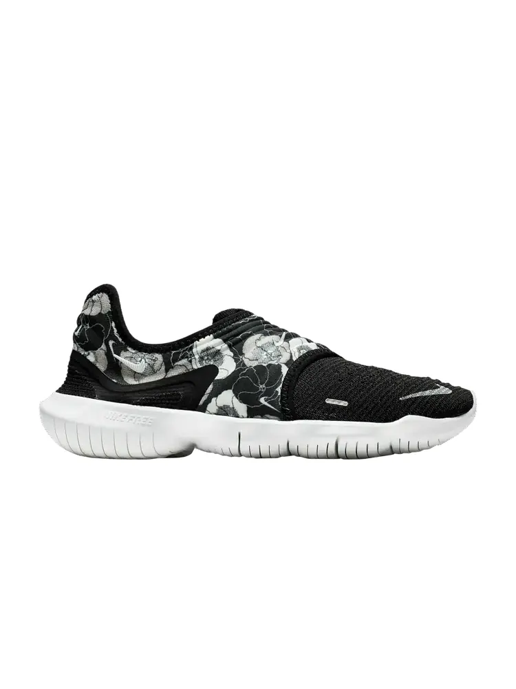 Кроссовки Nike Wmns Free RN Flyknit 3.0 'Black Floral' — изображение 1 из 1, черный/белый