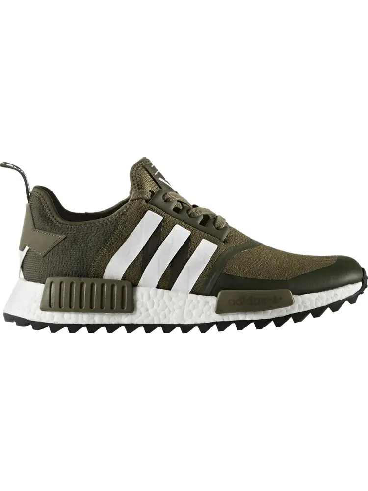 Кроссовки Adidas White Mountaineering x NMD_R1 Trail Primeknit 'Olive' — изображение 1 из 7, зеленый