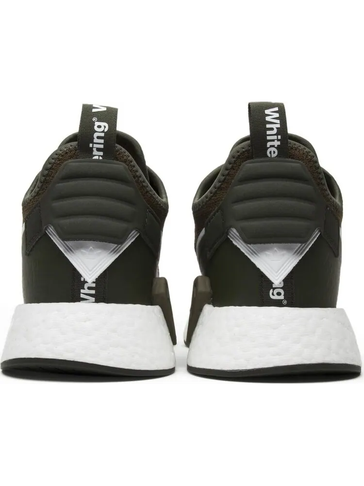 Кроссовки Adidas White Mountaineering x NMD_R2 Primeknit 'Olive' — изображение 6 из 8, зеленый