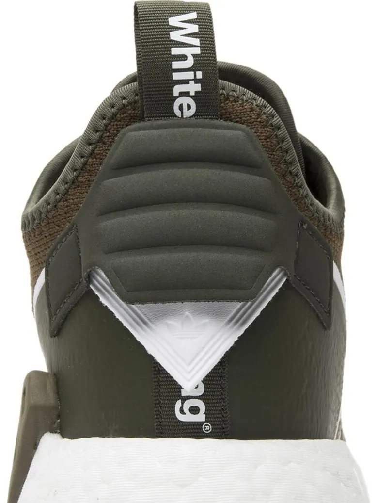 Кроссовки Adidas White Mountaineering x NMD_R2 Primeknit 'Olive' — изображение 7 из 8, зеленый