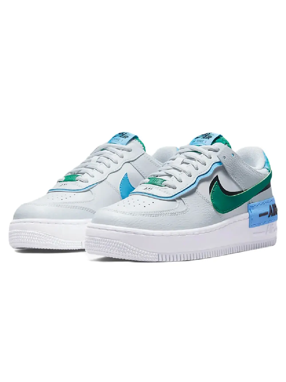 Кросcовки Nike Air Force 1 Shadow — изображение 2 из 8, серый/голубой/зеленый