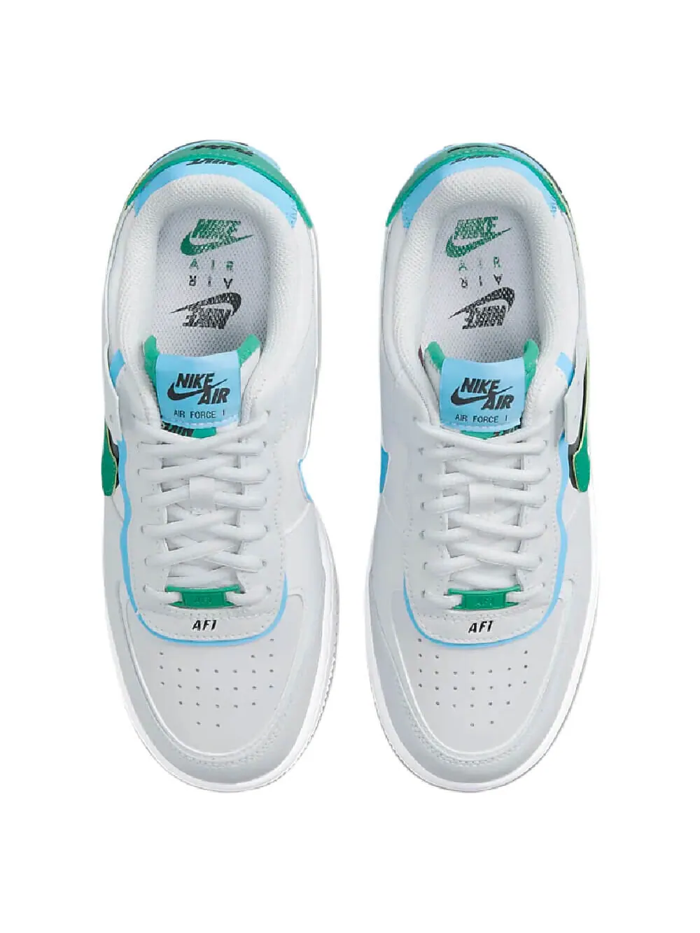 Кросcовки Nike Air Force 1 Shadow — изображение 3 из 8, серый/голубой/зеленый