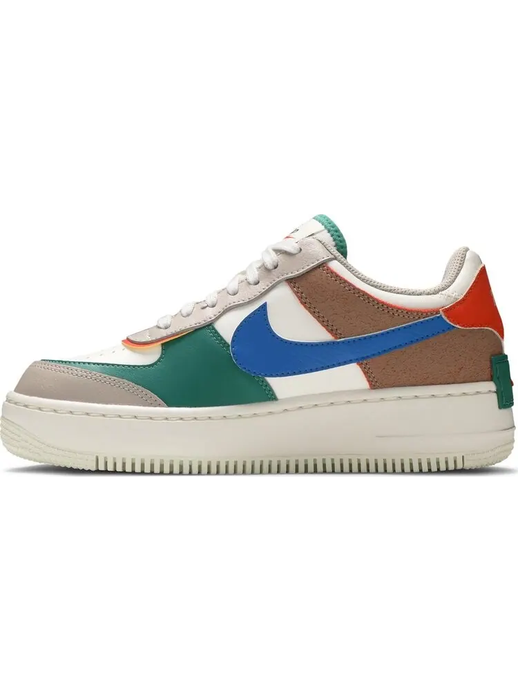 Кроссовки Nike Wmns Air Force 1 Shadow 'Sail Signal Blue Green' — изображение 3 из 8, белый