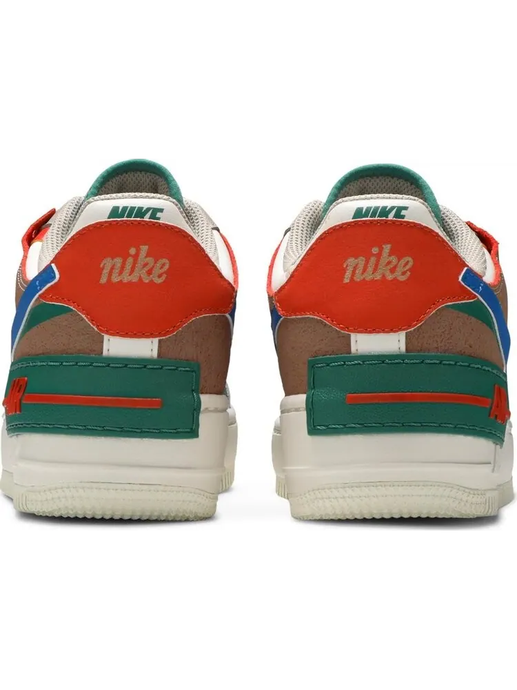 Кроссовки Nike Wmns Air Force 1 Shadow 'Sail Signal Blue Green' — изображение 6 из 8, белый