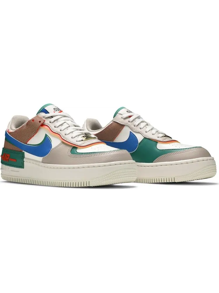 Кроссовки Nike Wmns Air Force 1 Shadow 'Sail Signal Blue Green' — изображение 8 из 8, белый