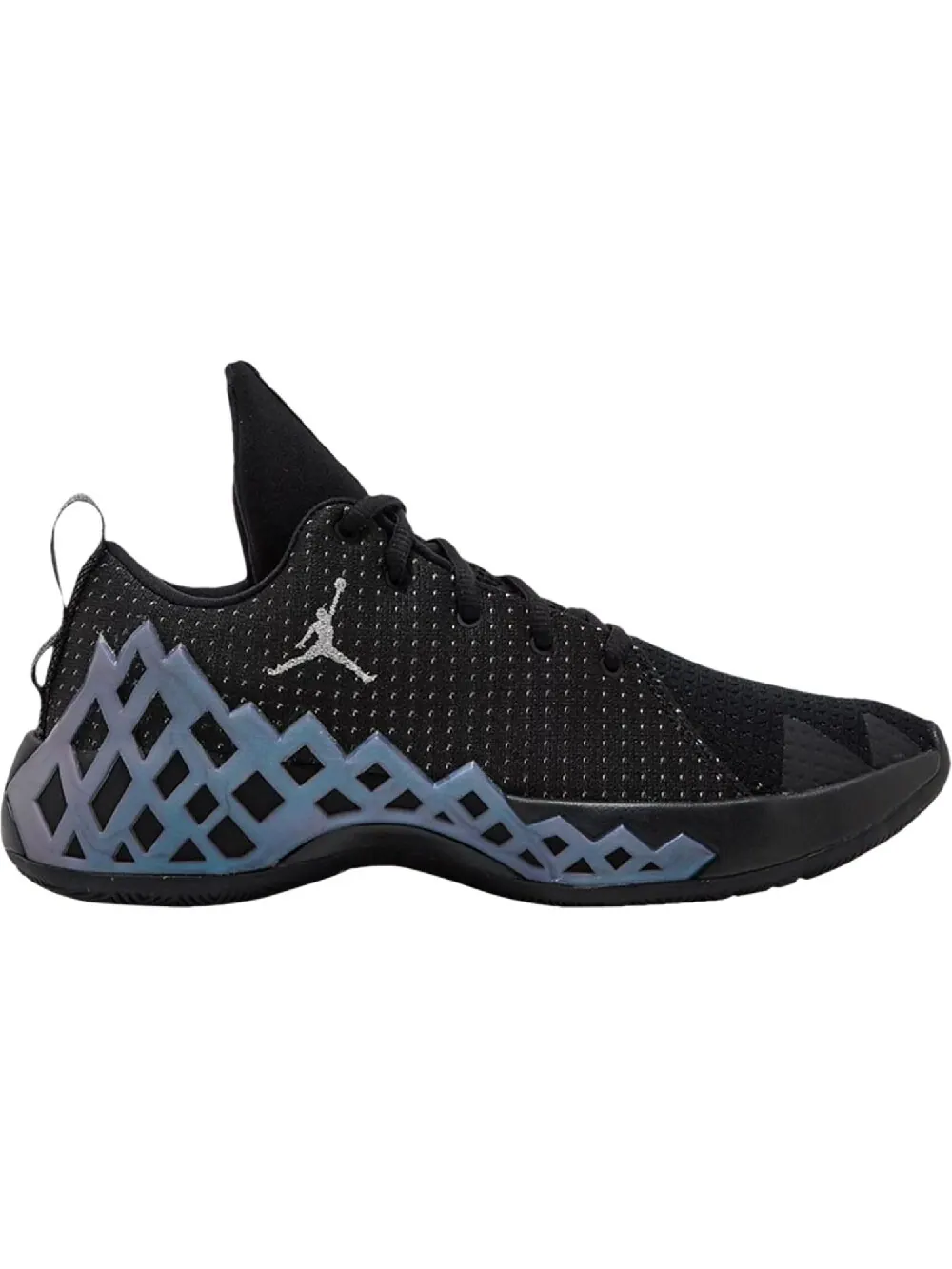 Кроссовки Nike Air Jordan Jumpman Diamond Low PF Black Metallic Silver — изображение 1 из 1, черный/фиолетовый