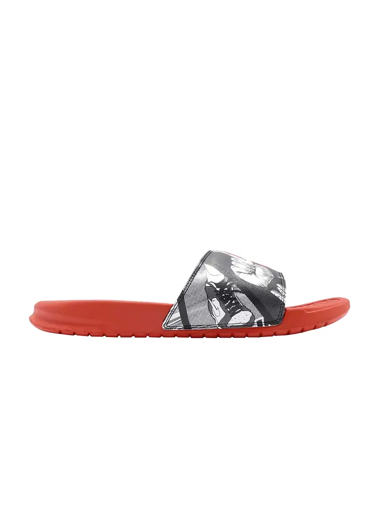 Кроссовки Nike Benassi JDI Print 'Team Orange' — изображение 1 из 1, оранжевый