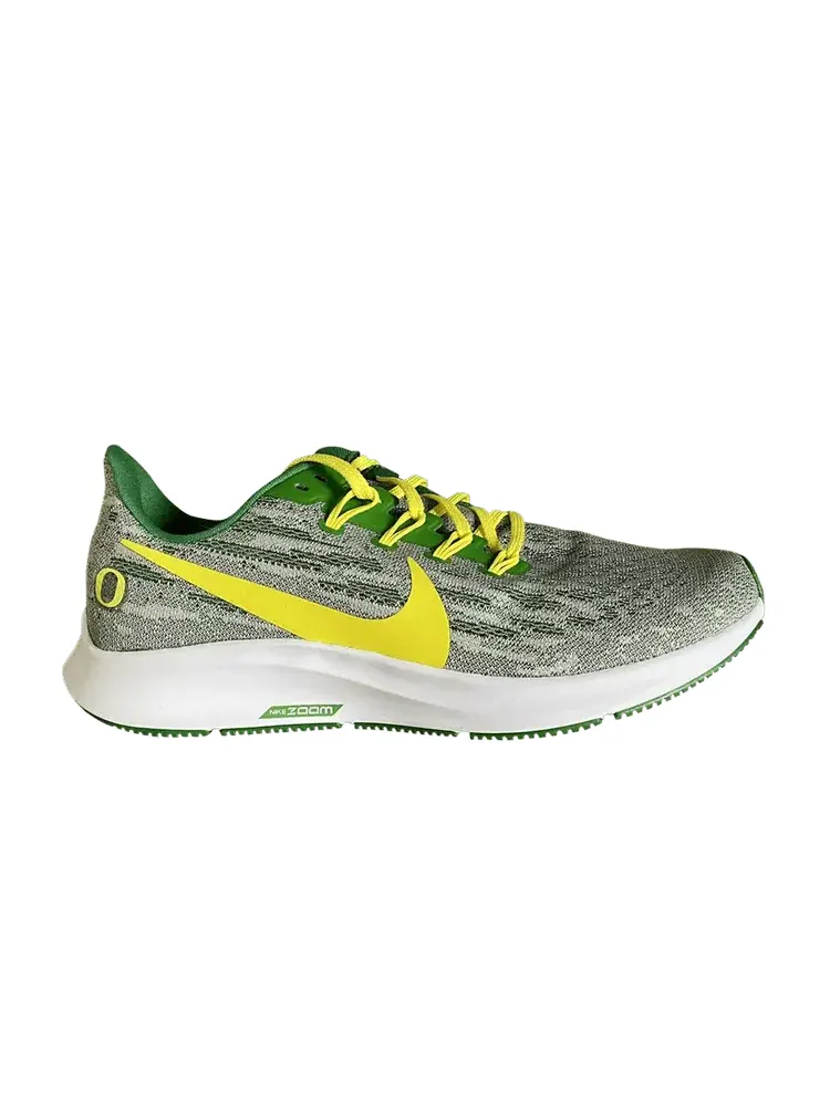 Кроссовки Nike Wmns Air Zoom Pegasus 36 'Oregon Ducks' — изображение 1 из 1, серый/зеленый/желтый