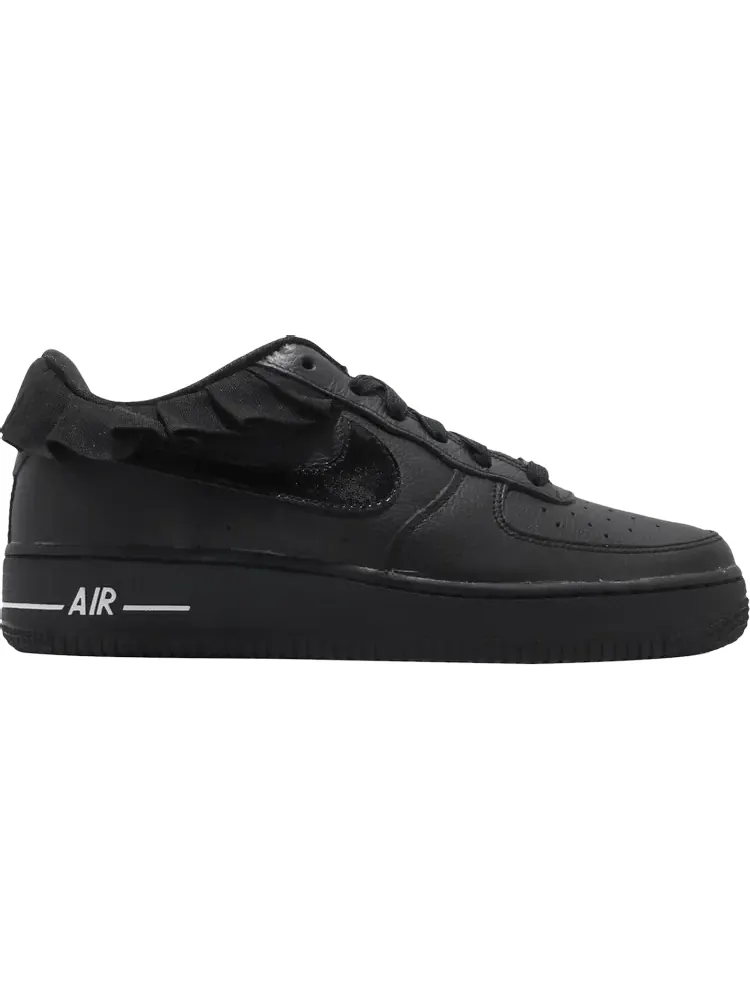 Кроссовки Nike Air Force 1 LV8 Ruffle GS 'Black' — изображение 1 из 1, черный