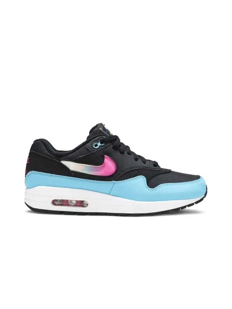 Кроссовки Nike Air Max 1 'Jewel Swoosh - Black Blue Furry' — изображение 1 из 4, черный