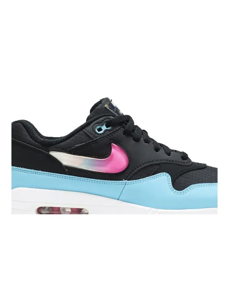 Кроссовки Nike Air Max 1 'Jewel Swoosh - Black Blue Furry' — изображение 2 из 4, черный