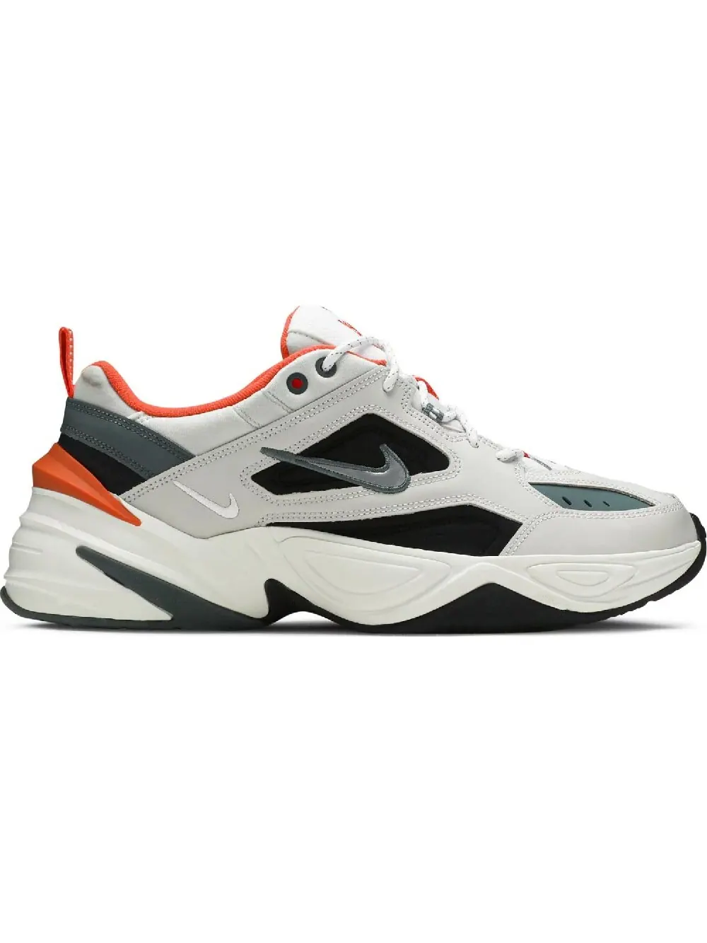 Кроссовки Nike M2K Tekno Light Bone — изображение 1 из 4, белый/черный/оранжевый