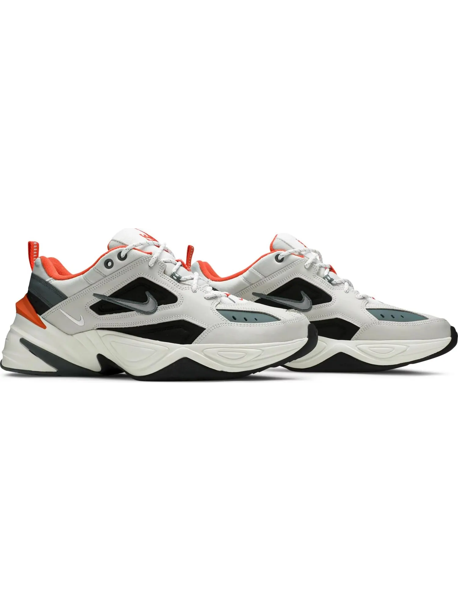 Кроссовки Nike M2K Tekno Light Bone — изображение 2 из 4, белый/черный/оранжевый