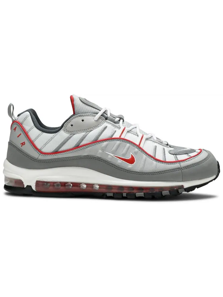 Кроссовки Nike Air Max 98 'Particle Grey Red' — изображение 1 из 8, серый