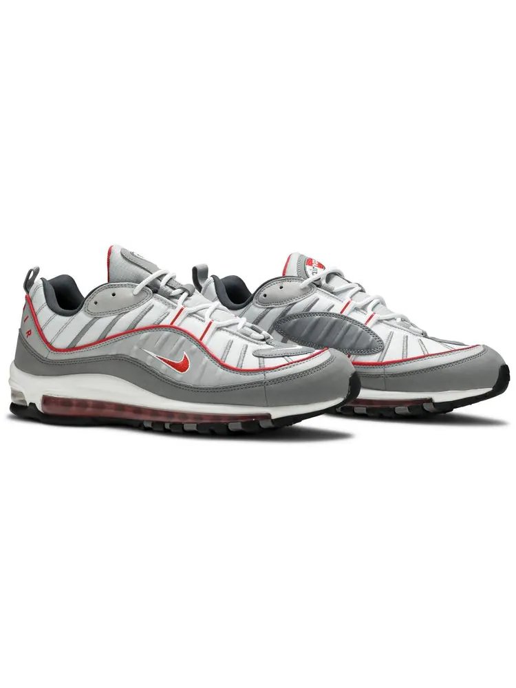 Кроссовки Nike Air Max 98 'Particle Grey Red' — изображение 8 из 8, серый