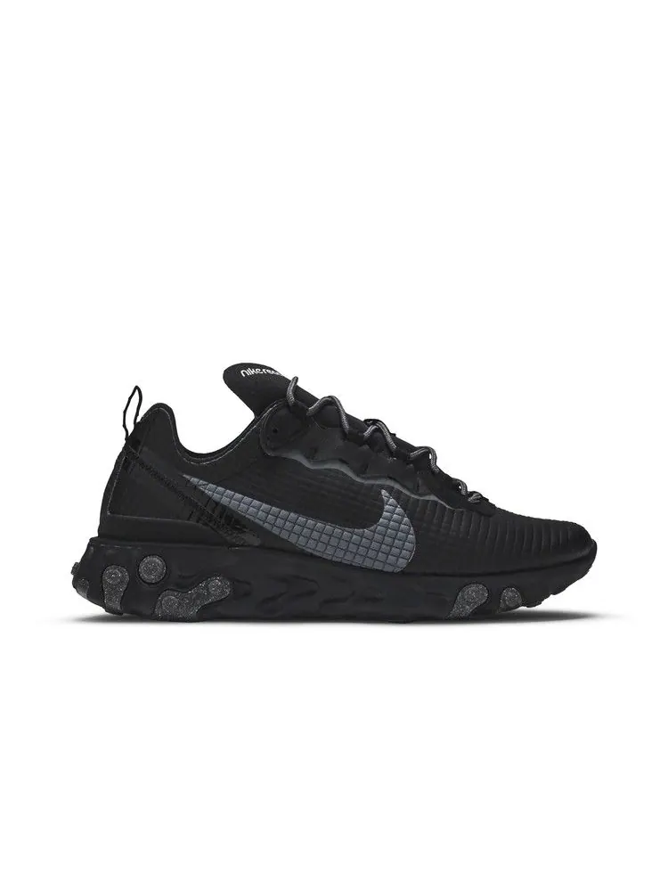 Кроссовки Nike React Element 55 'Quilted Grid - Black' — изображение 2 из 9, черный