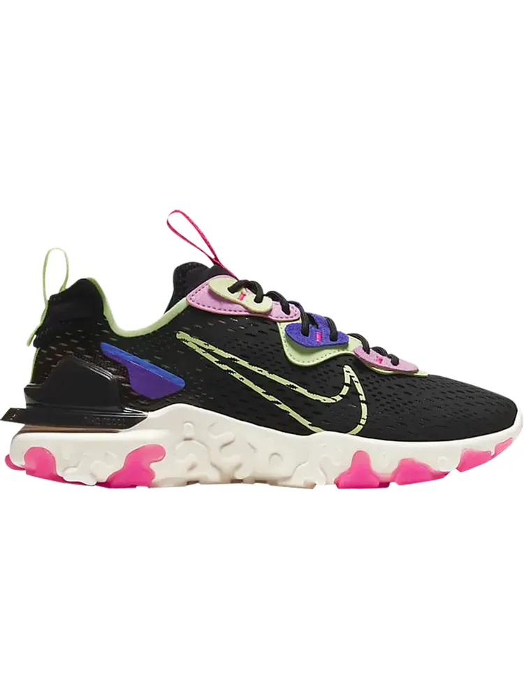 Кроссовки Nike Wmns React Vision 'Black Beyond Pink Volt' — изображение 1 из 1, черный