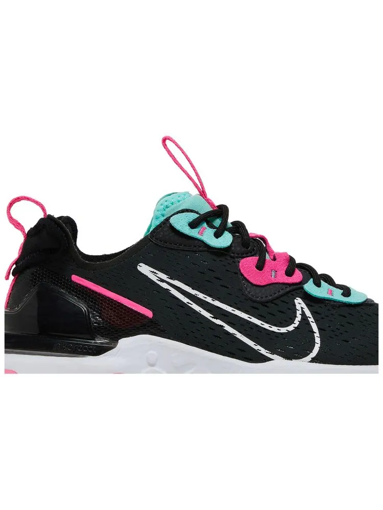 Кроссовки Nike Wmns React Vision 'Dark Smoke Grey Pink Blast' — изображение 2 из 8, черный