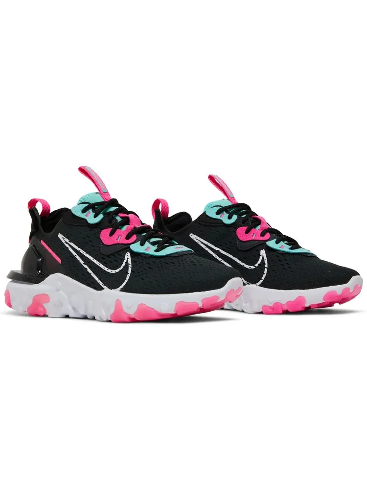 Кроссовки Nike Wmns React Vision 'Dark Smoke Grey Pink Blast' — изображение 8 из 8, черный