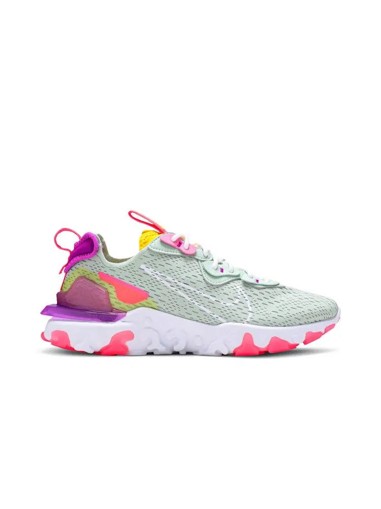 Кроссовки Nike Wmns React Vision 'Pistachio Frost' — изображение 2 из 9, фиолетовый/желтый/белый