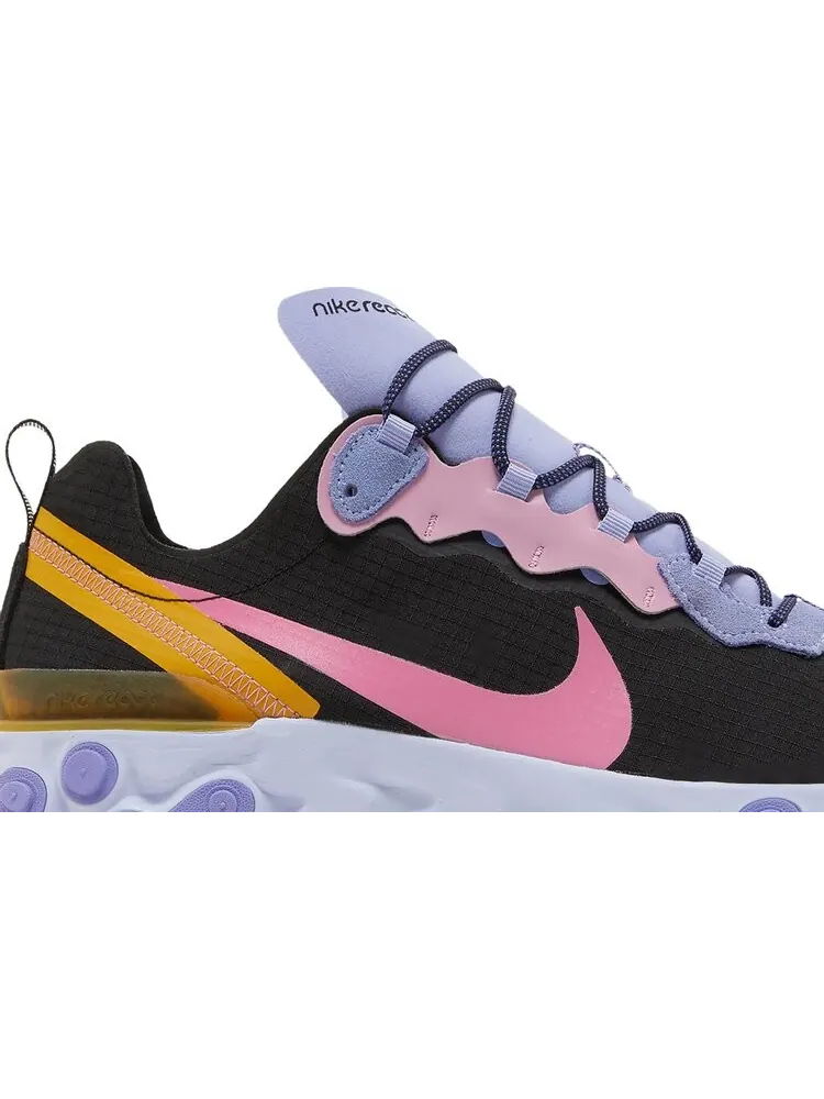 Кроссовки Nike React Element 55 'Black Palest Purple' — изображение 2 из 8, черный