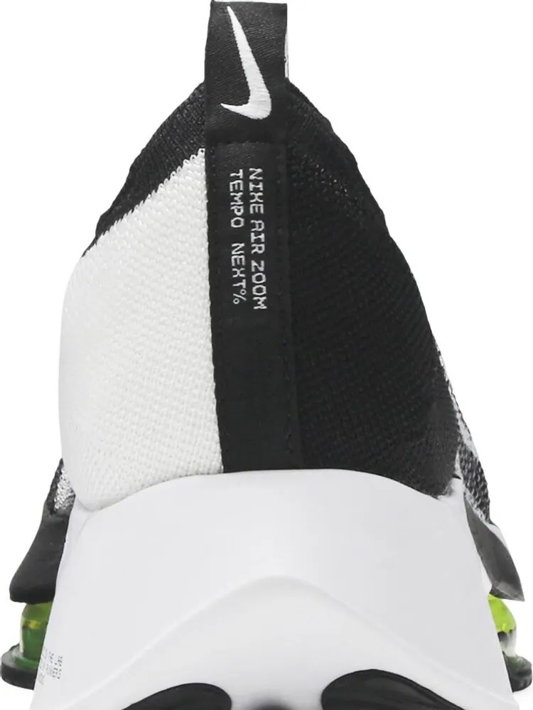 Кроссовки Nike Air Zoom Tempo NEXT% Flyknit 'Black White Volt' — изображение 7 из 8, черный