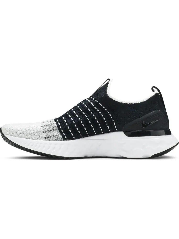 Кроссовки Nike React Phantom Run Flyknit 2 'Black White' — изображение 3 из 8, черный