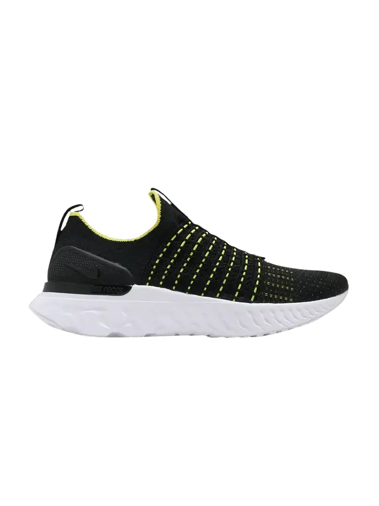 Кроссовки Nike React Phantom Run Flyknit 2 'Black Sonic Yellow' — изображение 1 из 1