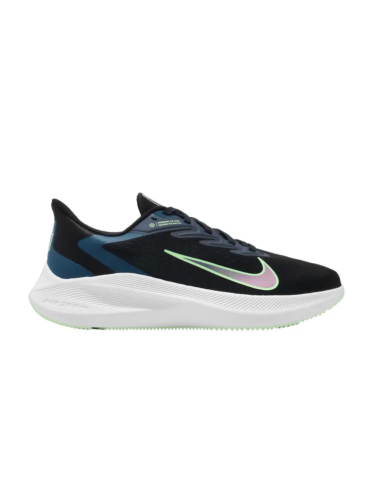 Кроссовки Zoom Winflo 7 'Black Valerian Blue' — изображение 1 из 1, черный синий