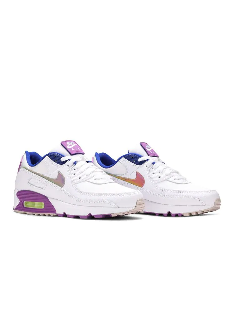Кроссовки Nike Wmns Air Max 90 SE 'Easter' — изображение 9 из 9, белый/мульти/фиолетовый