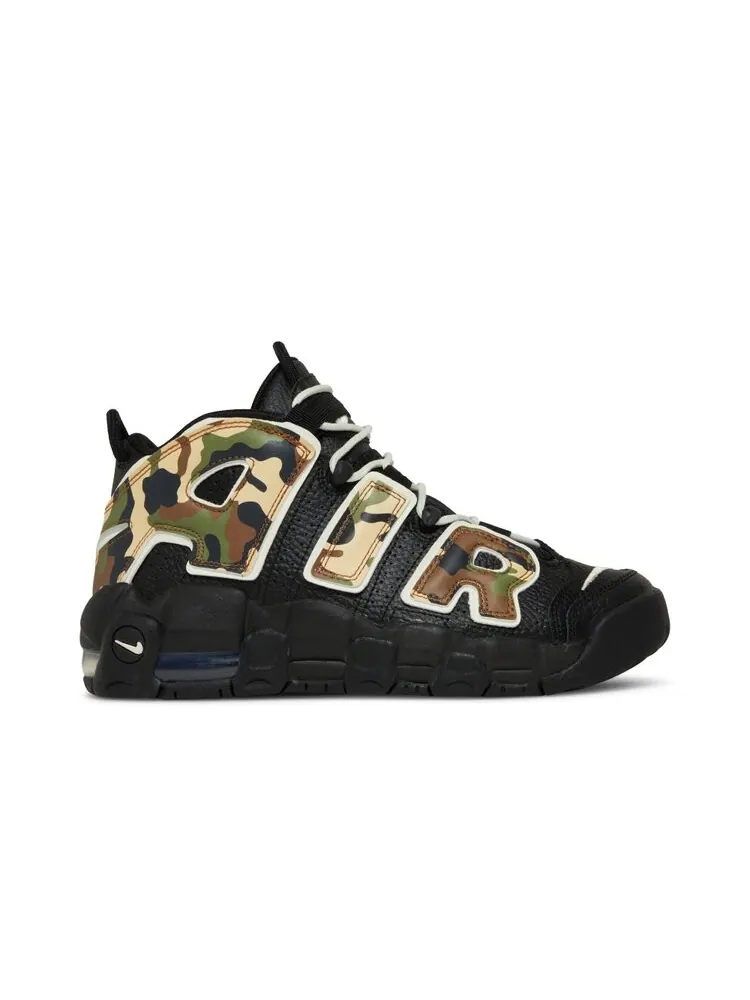 Кроссовки Nike Air More Uptempo QS GS 'Camo' — изображение 1 из 4, черный