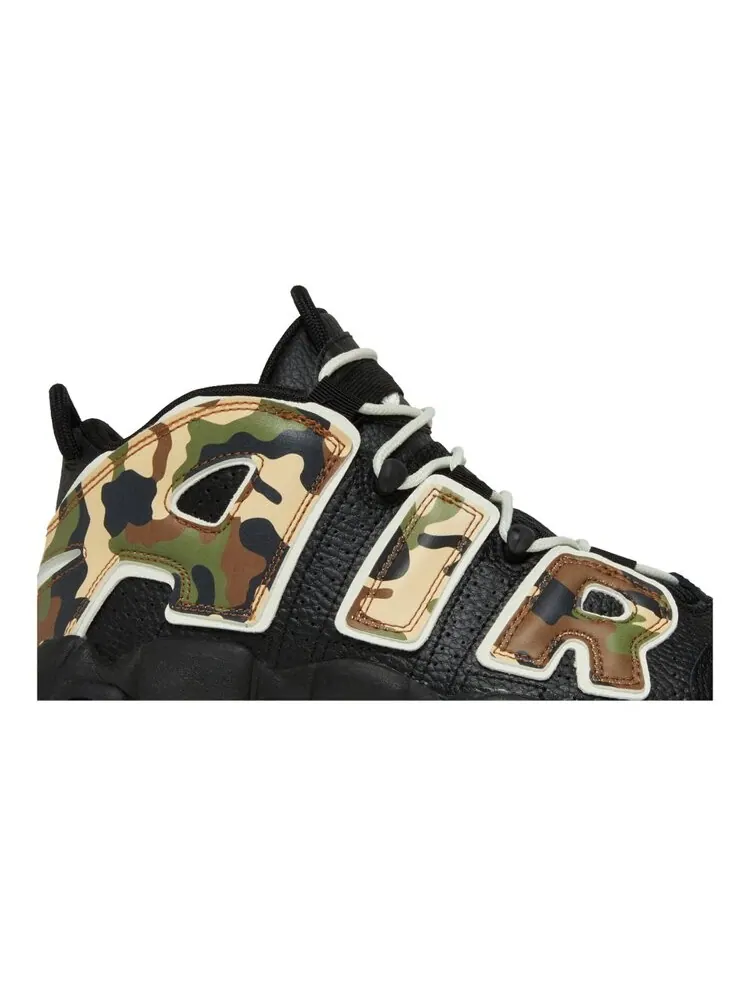 Кроссовки Nike Air More Uptempo QS GS 'Camo' — изображение 2 из 4, черный
