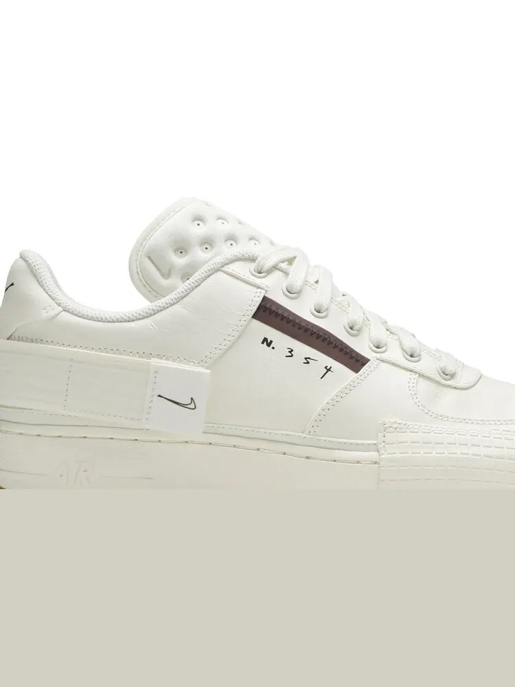 Кроссовки Nike Air Force 1 Type 'Sail Gum' — изображение 2 из 8, бежевый