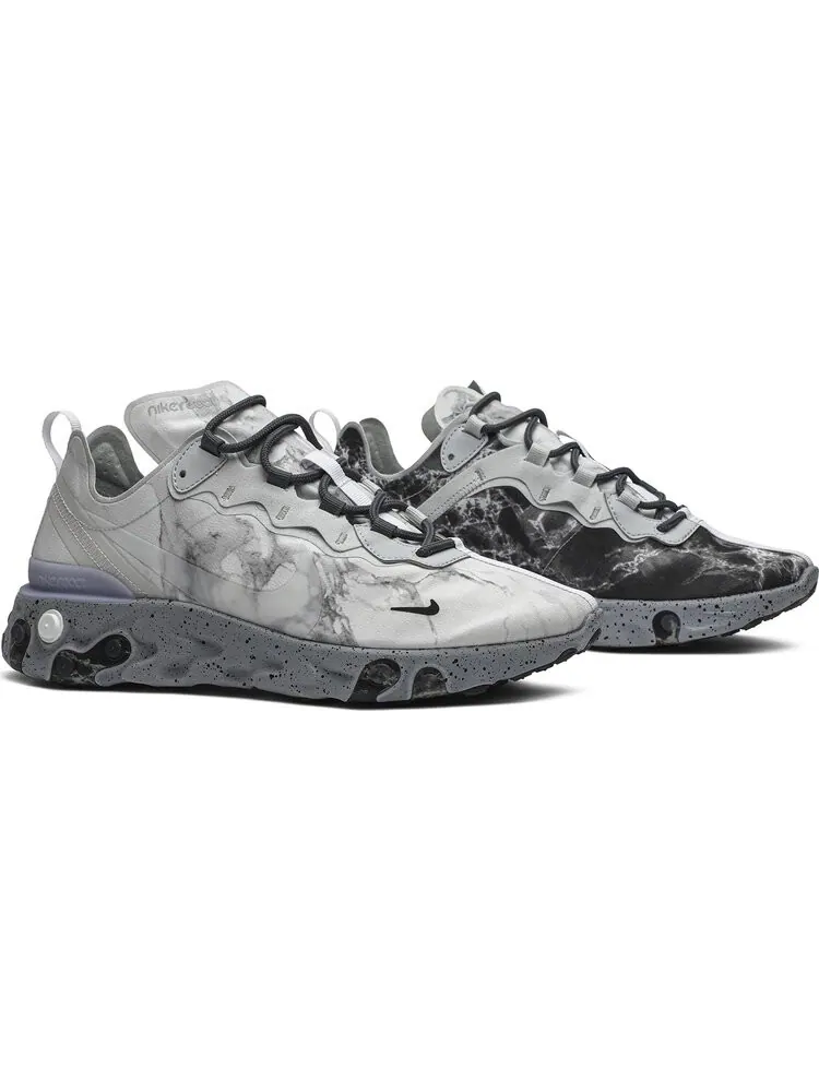 Кроссовки Nike Kendrick Lamar x React Element 55 'Pure Platinum' — изображение 8 из 8, серебряный