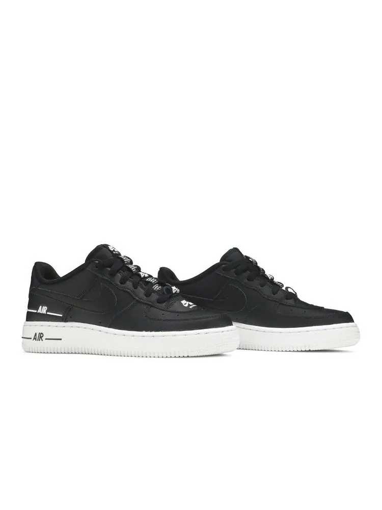 Кроссовки Nike Air Force 1 LV8 3 GS 'Black' — изображение 9 из 9, черный/черный/белый